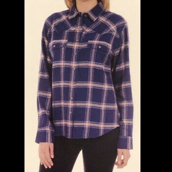 JACHS GIRLFRIEND STONE Medium Comfort Stretch Flannel Tortoise Snap Shirt Cabin - Picture 2 of 11